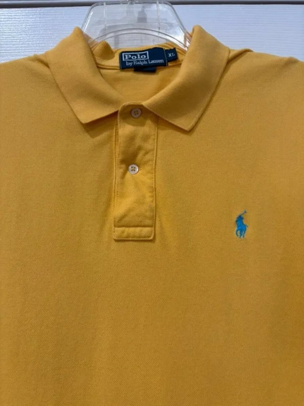 Ralph Lauren Yellow Short Sleeve Polo Shirt Men’s Size XL - Picture 4 of 8